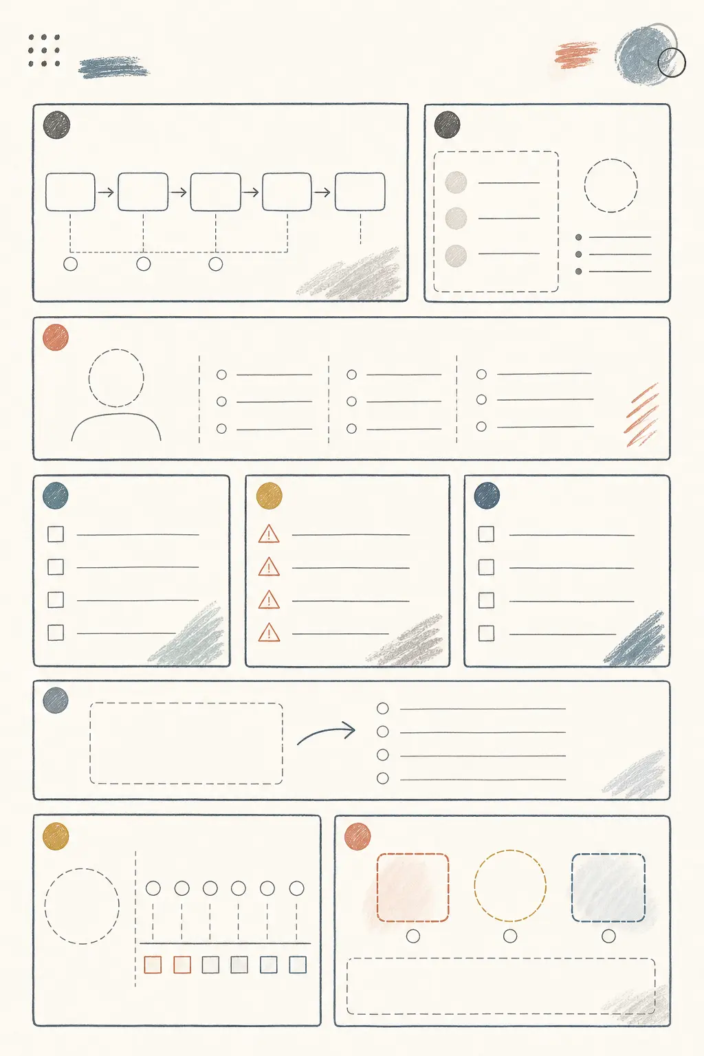 Illustration of a blank evidence-gate worksheet with fields for baseline, tasks, failures, controls, and decision