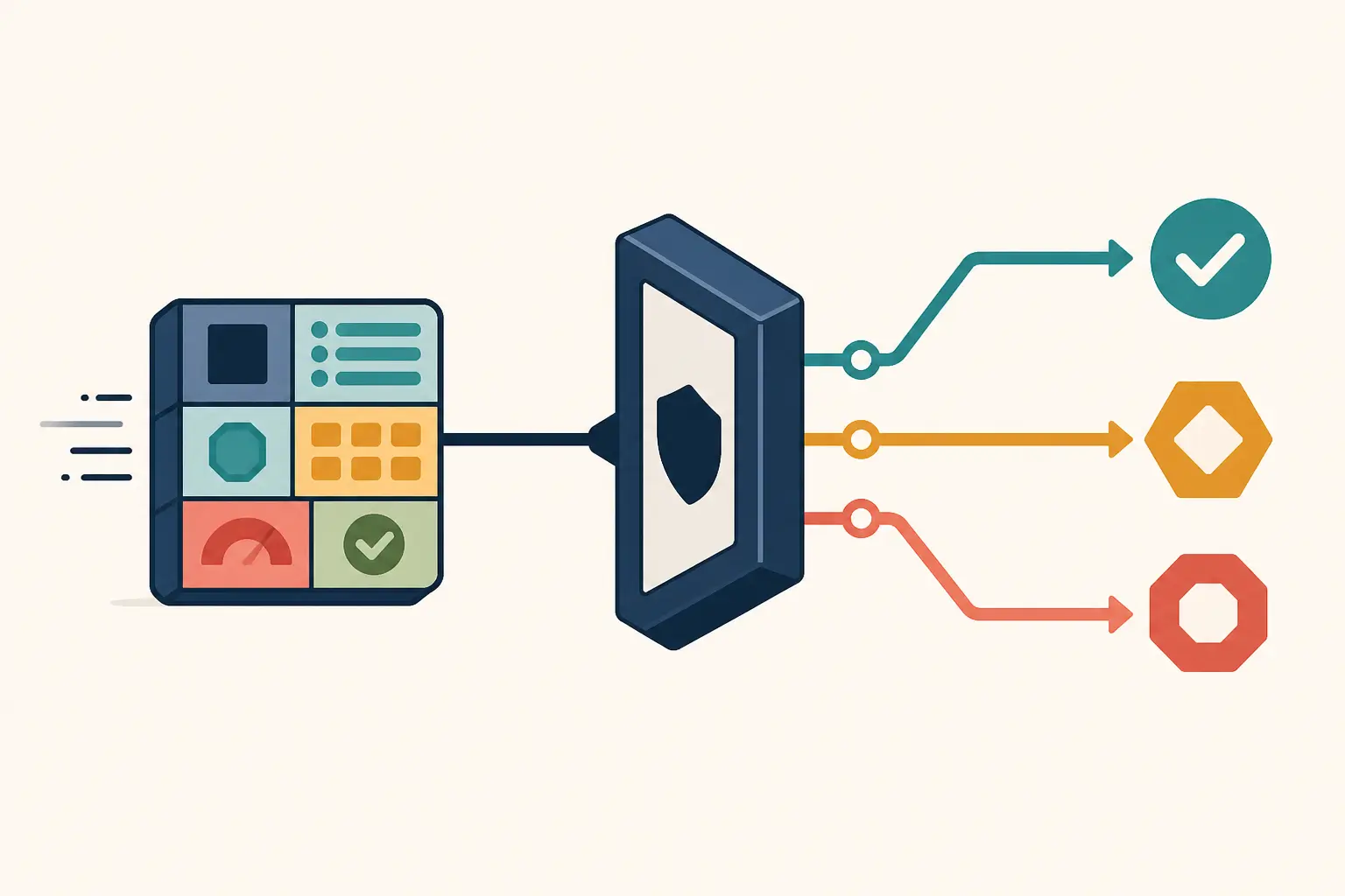 Illustration of an AI agent proposing a CRM patch before a deterministic write gate