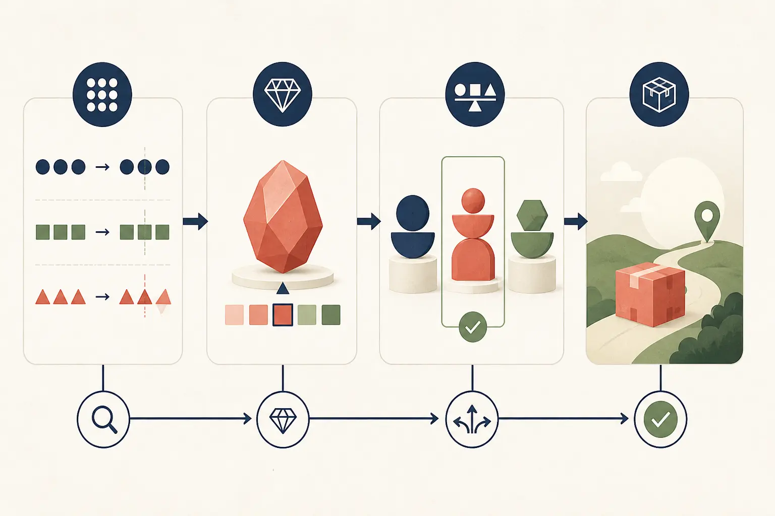 Illustration of a buyer comparing AI consulting proposals