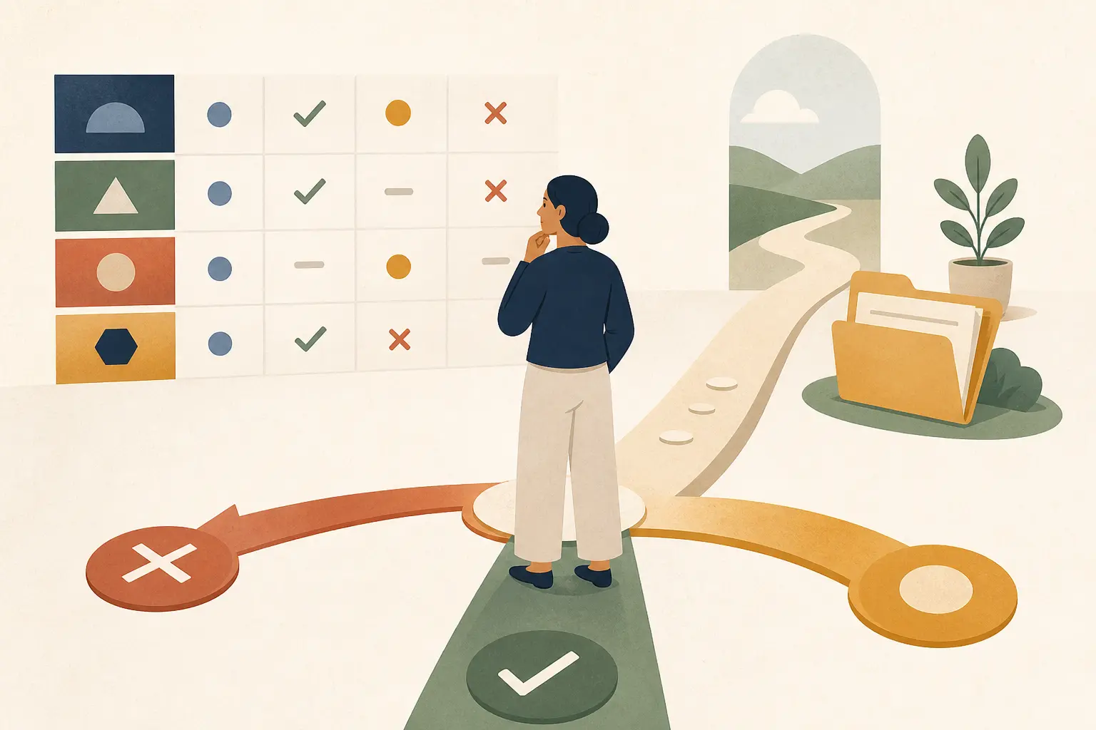 Illustration of a sign, revise, or reject proposal decision