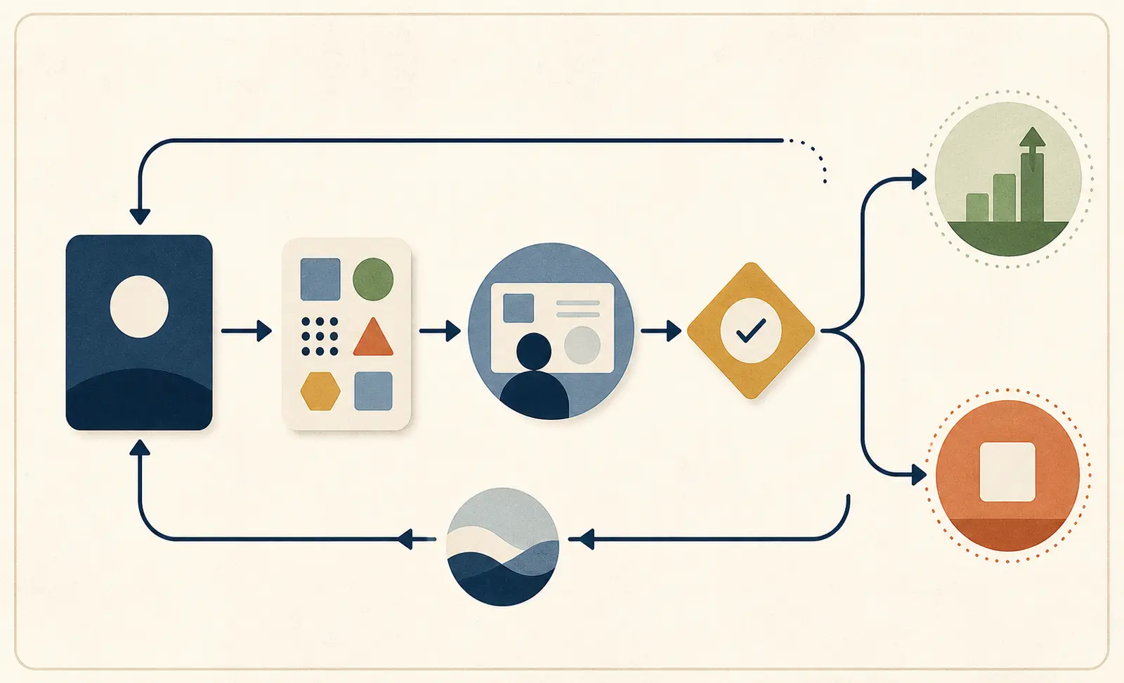 Illustration of a bounded AI pilot with evidence and a stop-or-expand decision
