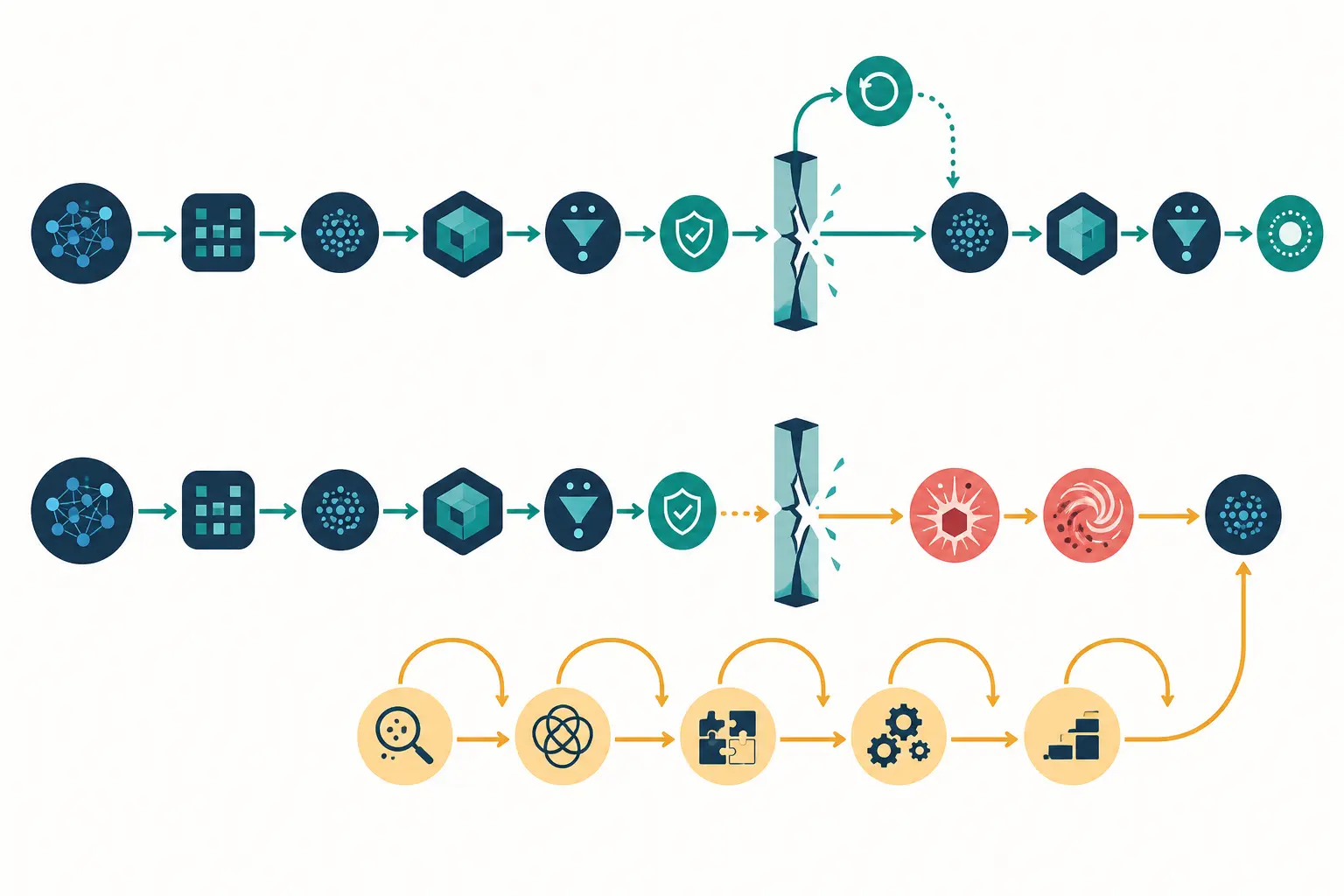 Illustration of an approval boundary separating reversible preparation from external side effects