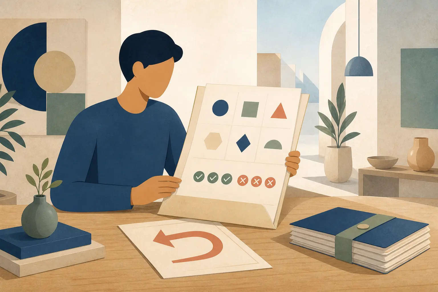 Illustration of a buyer running an AI engagement acceptance rehearsal before handover