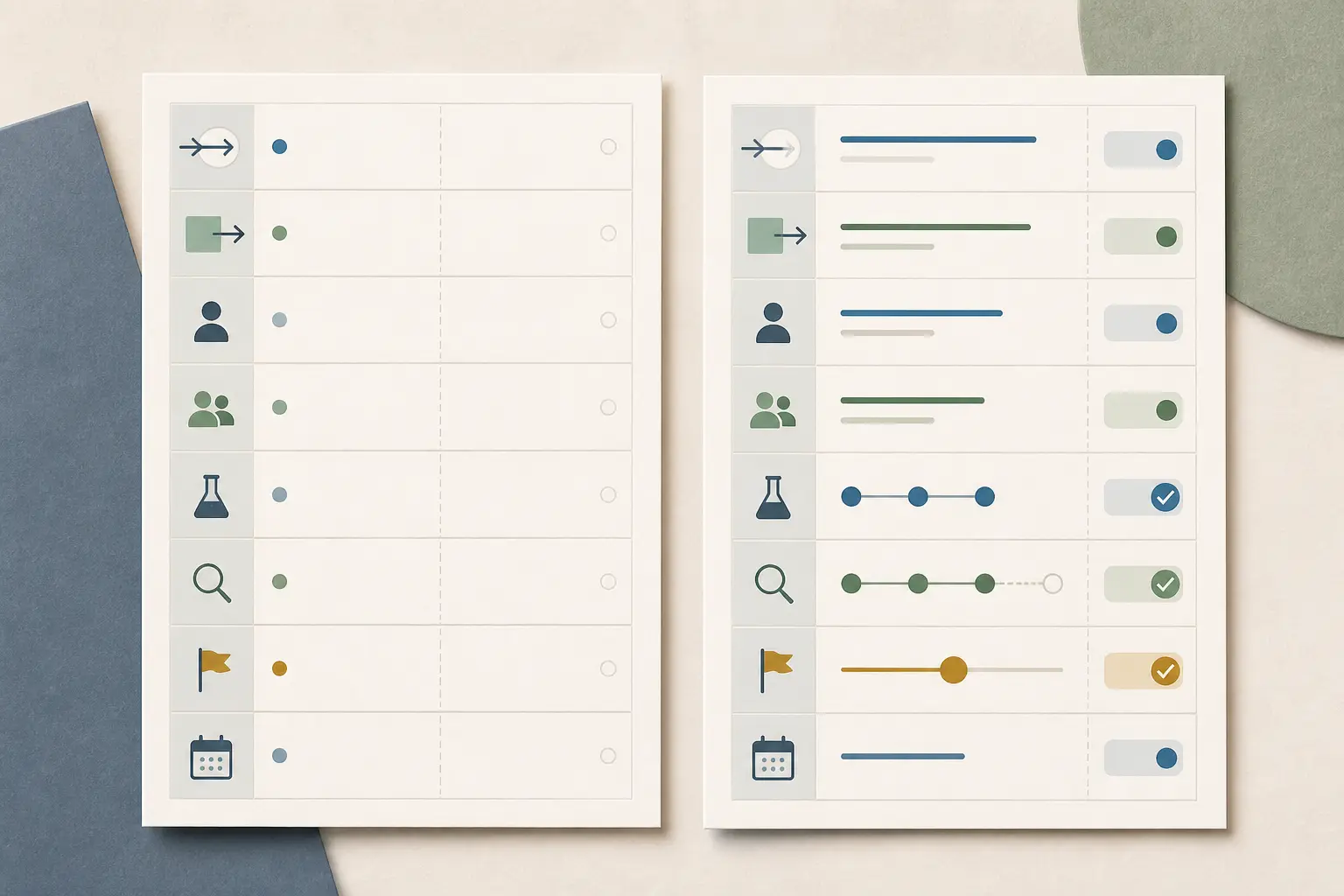 Illustration of a capability handoff record connecting a workflow, owners, review gate, and decision