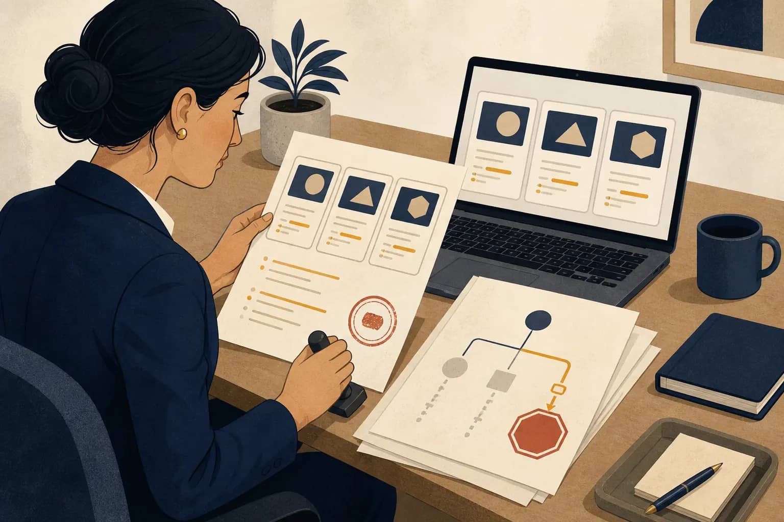 Illustration of a read-only AI sales proposal qualification rehearsal packet