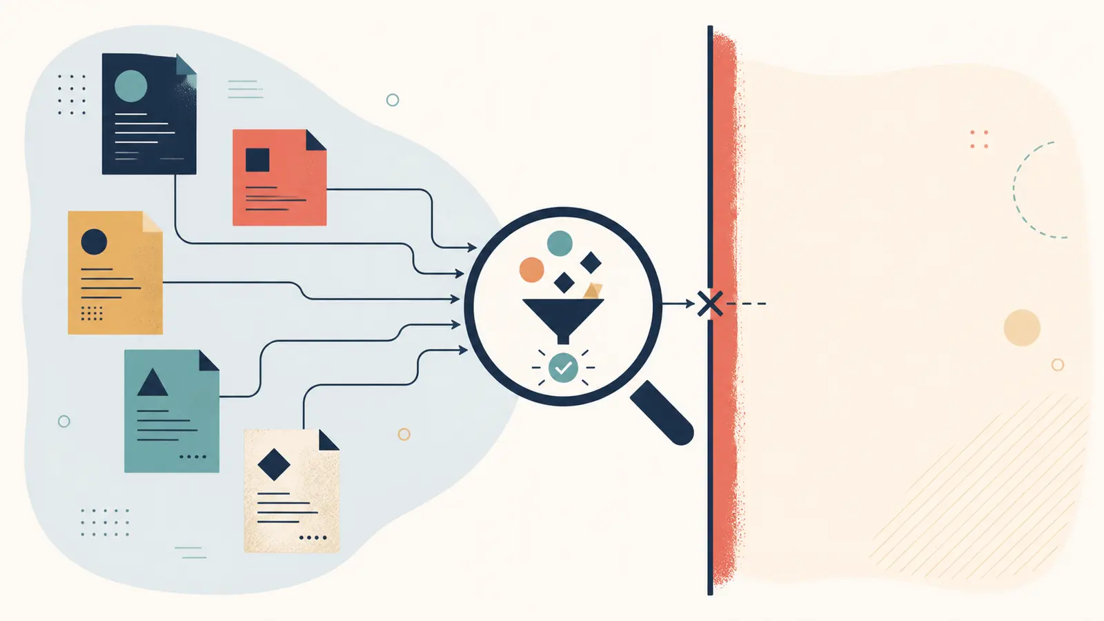 Illustration of the limits of a workplace AI readiness evidence audit, showing a clear boundary between source evidence and participant results