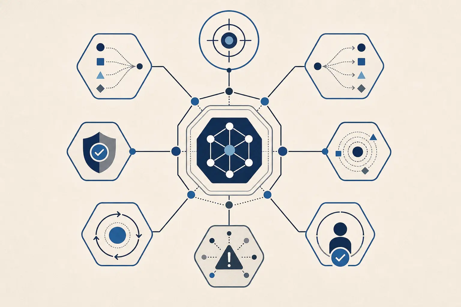 Illustration of an AI agent tool contract showing inputs, permissions, side effects, idempotency, failure signals, and approval