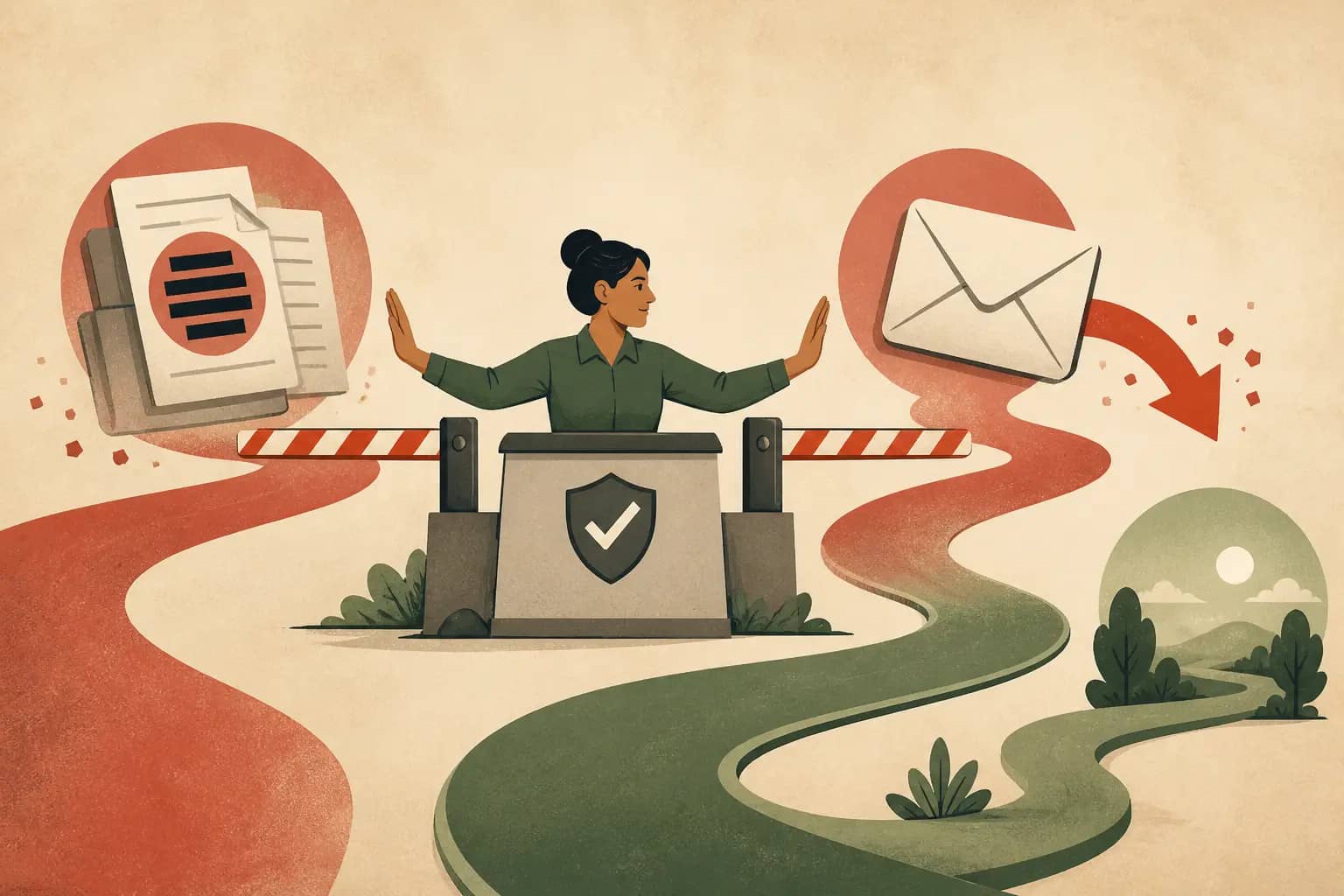 Illustration of human review vetoes for unsafe AI workflow cases