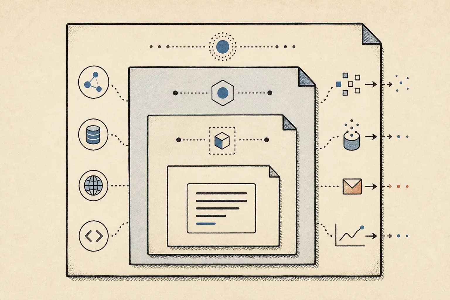 Illustration of four levels of sameness from user text to a complete AI agent run