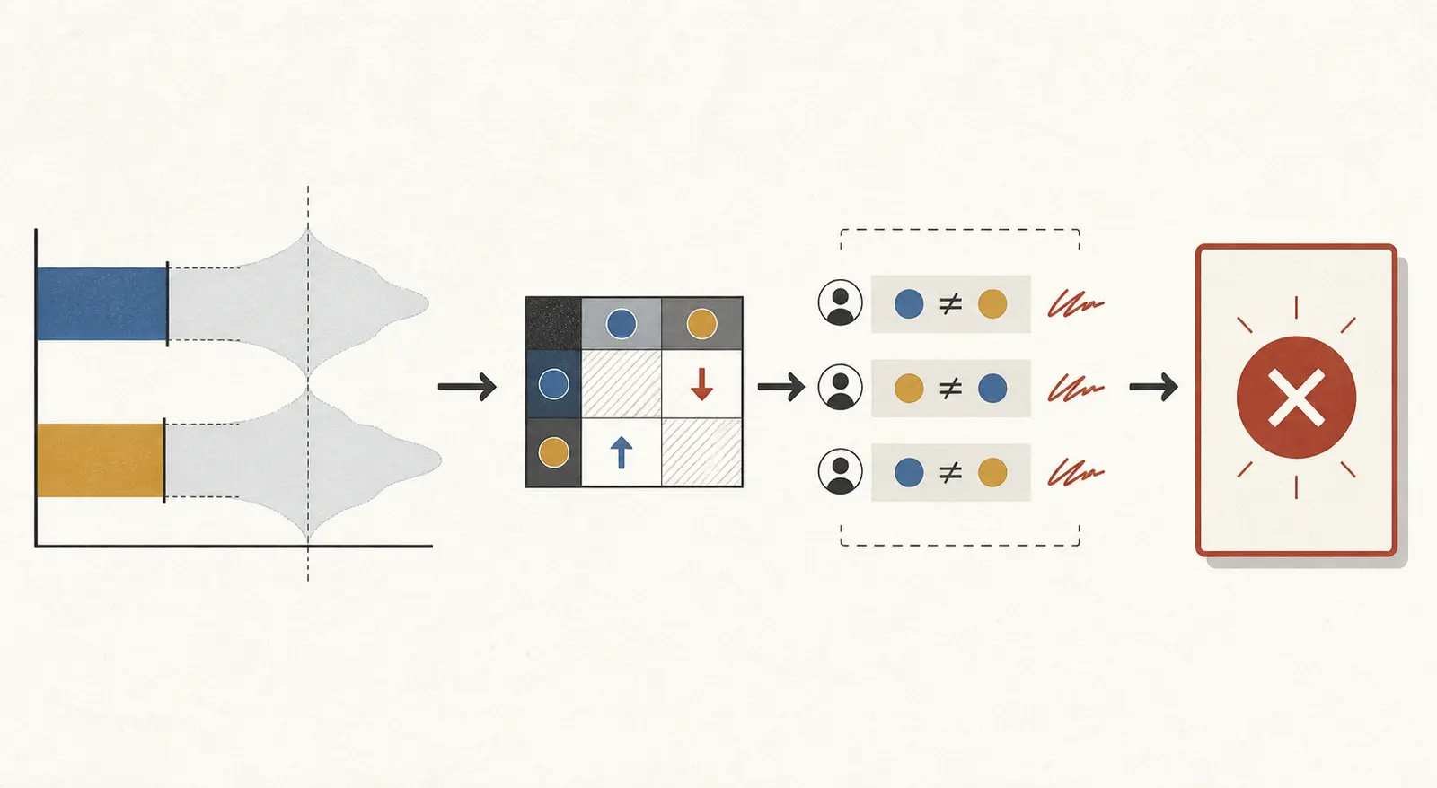 Illustration of a decision worksheet moving from individual AI use to repeatable team workflows and governed cross-functional capability