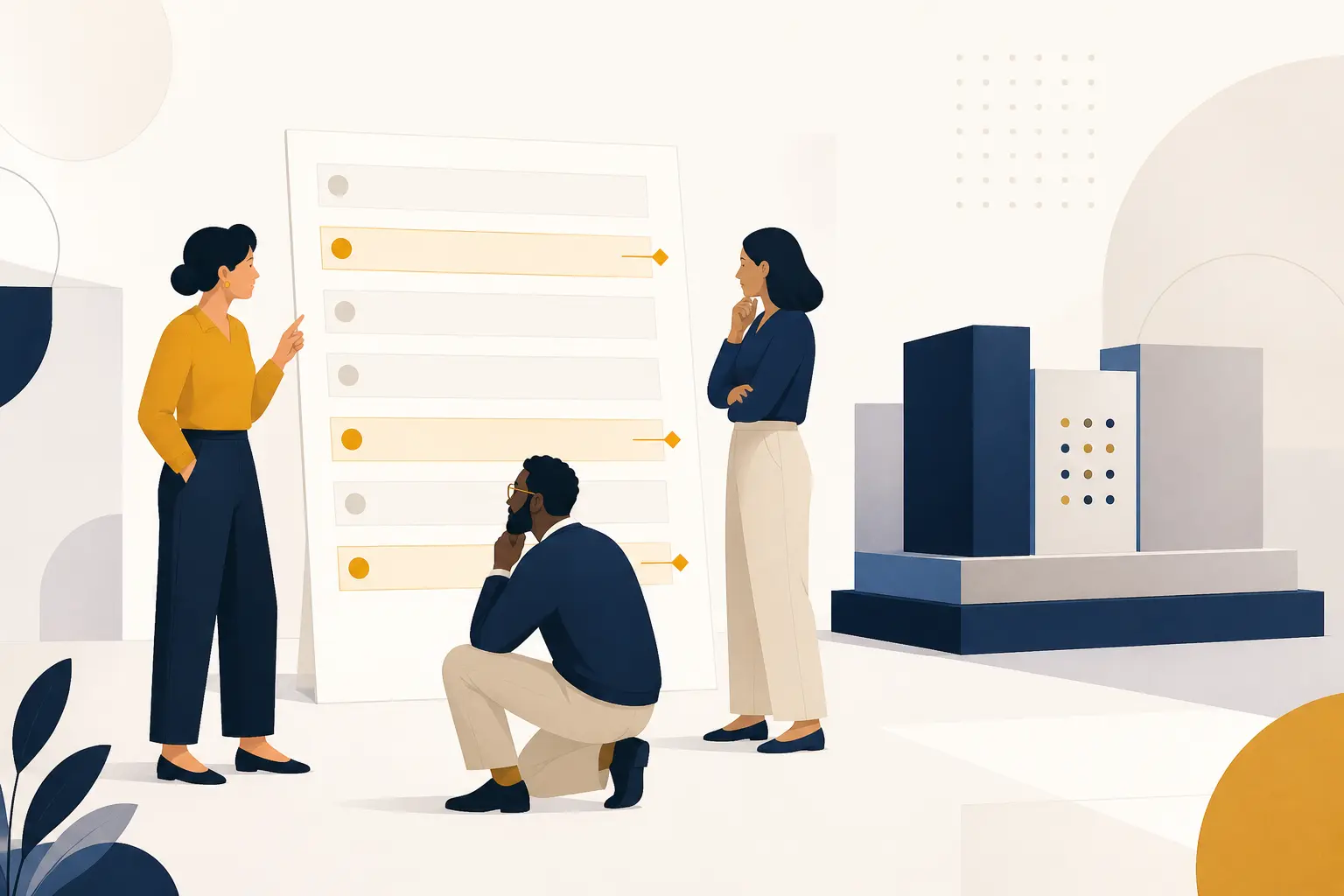 Illustration of a team capability assessment before an AI platform purchase