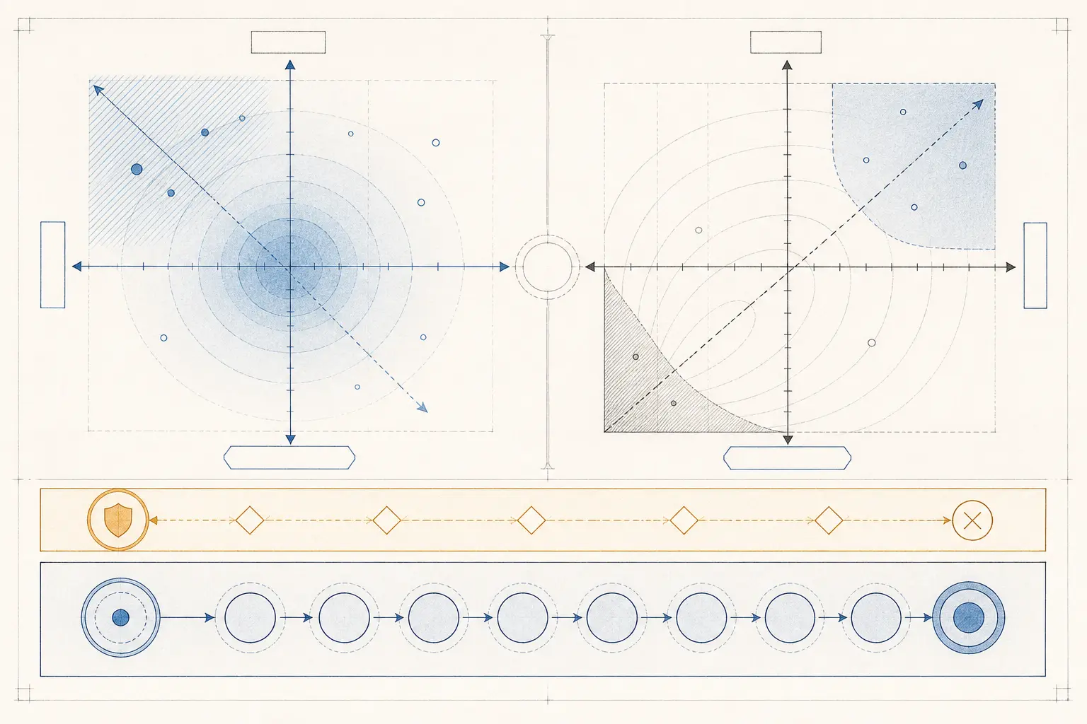 Illustration of an AI workflow error ledger split into severity and recovery burden before release prioritization