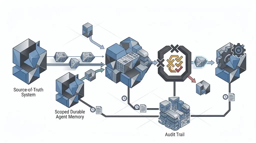 explain the fields and boundaries of a structured memory record without fake UI