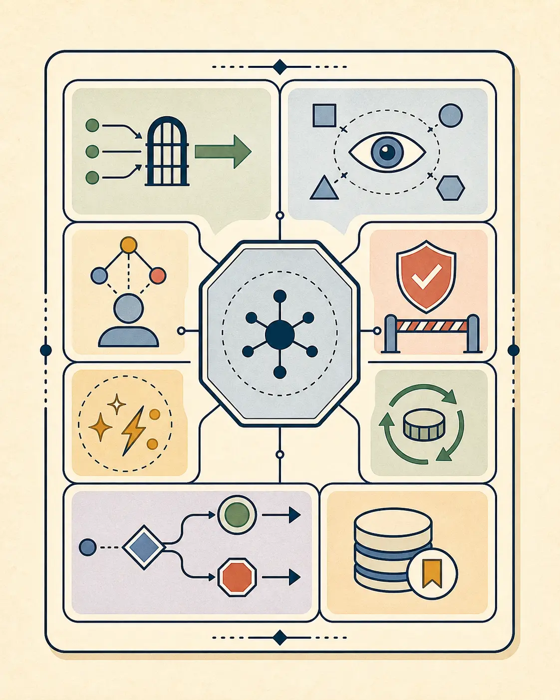 Illustration of a State Contract Card for an AI agent state