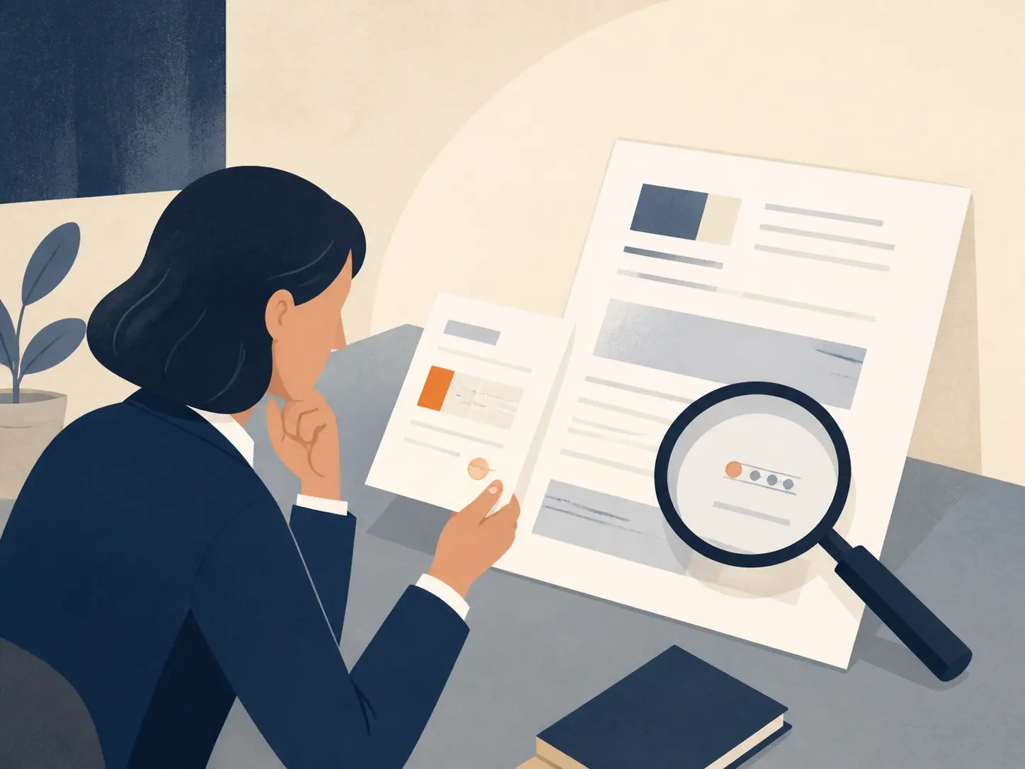 Illustration of a professional testing an AI risk judgment on a new payroll scenario