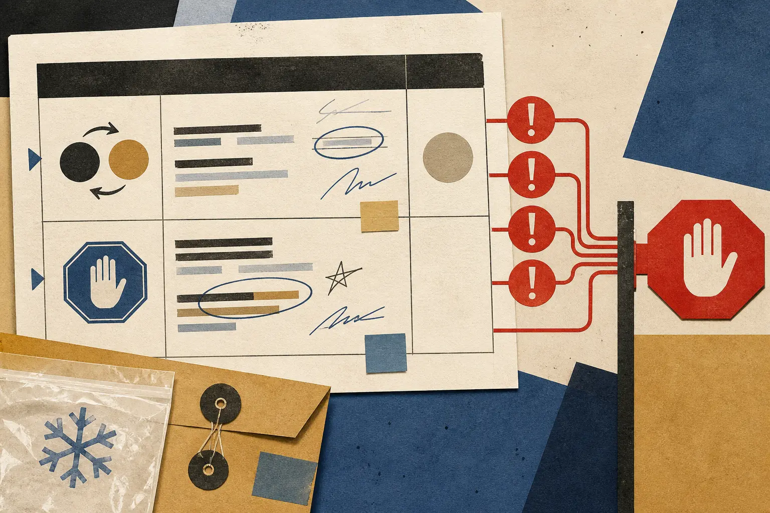 Illustration of a review table where unsafe under-escalation failures trigger a red stop gate despite an aggregate score