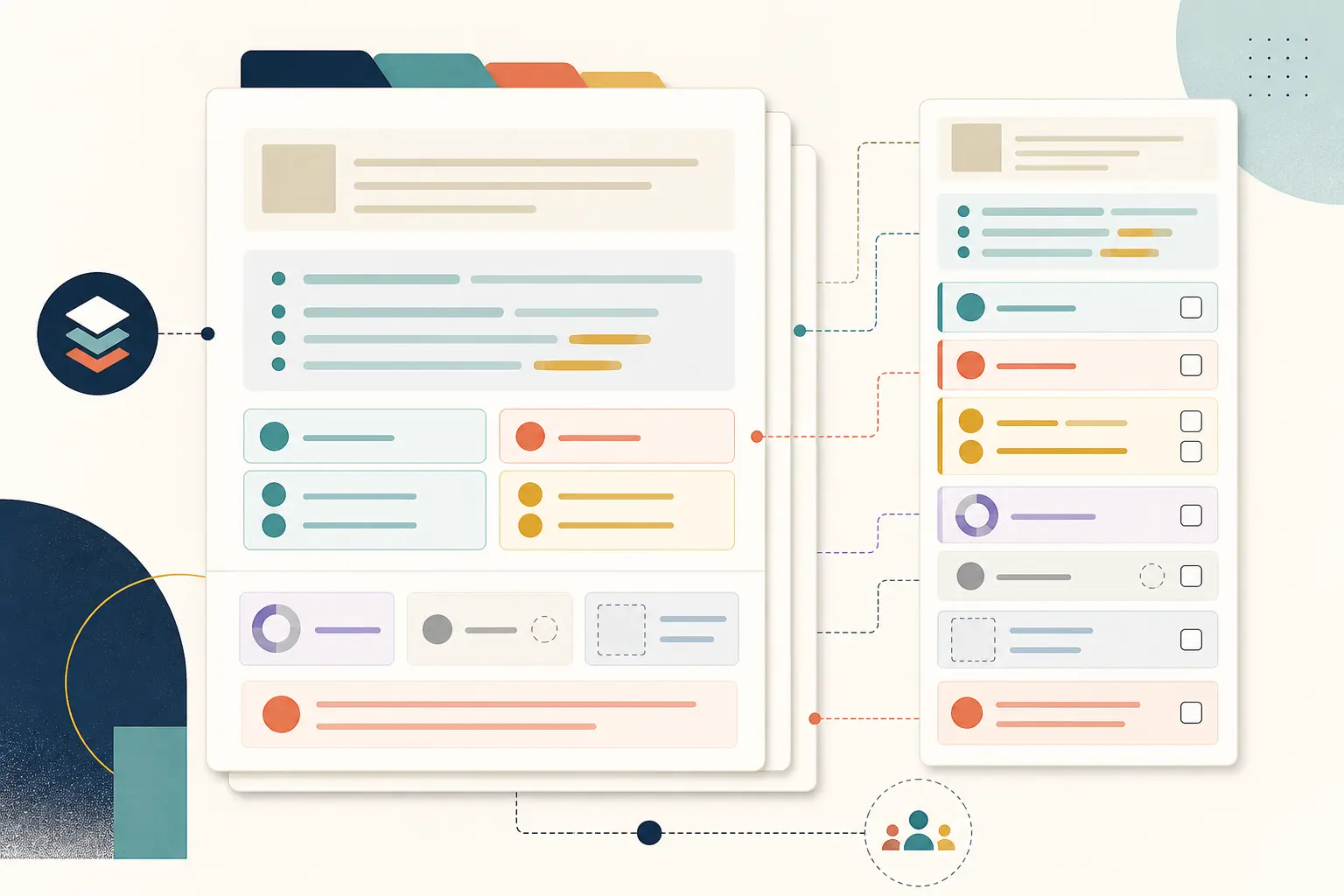 Illustration of a versioned operator-agreement case record and its review fields