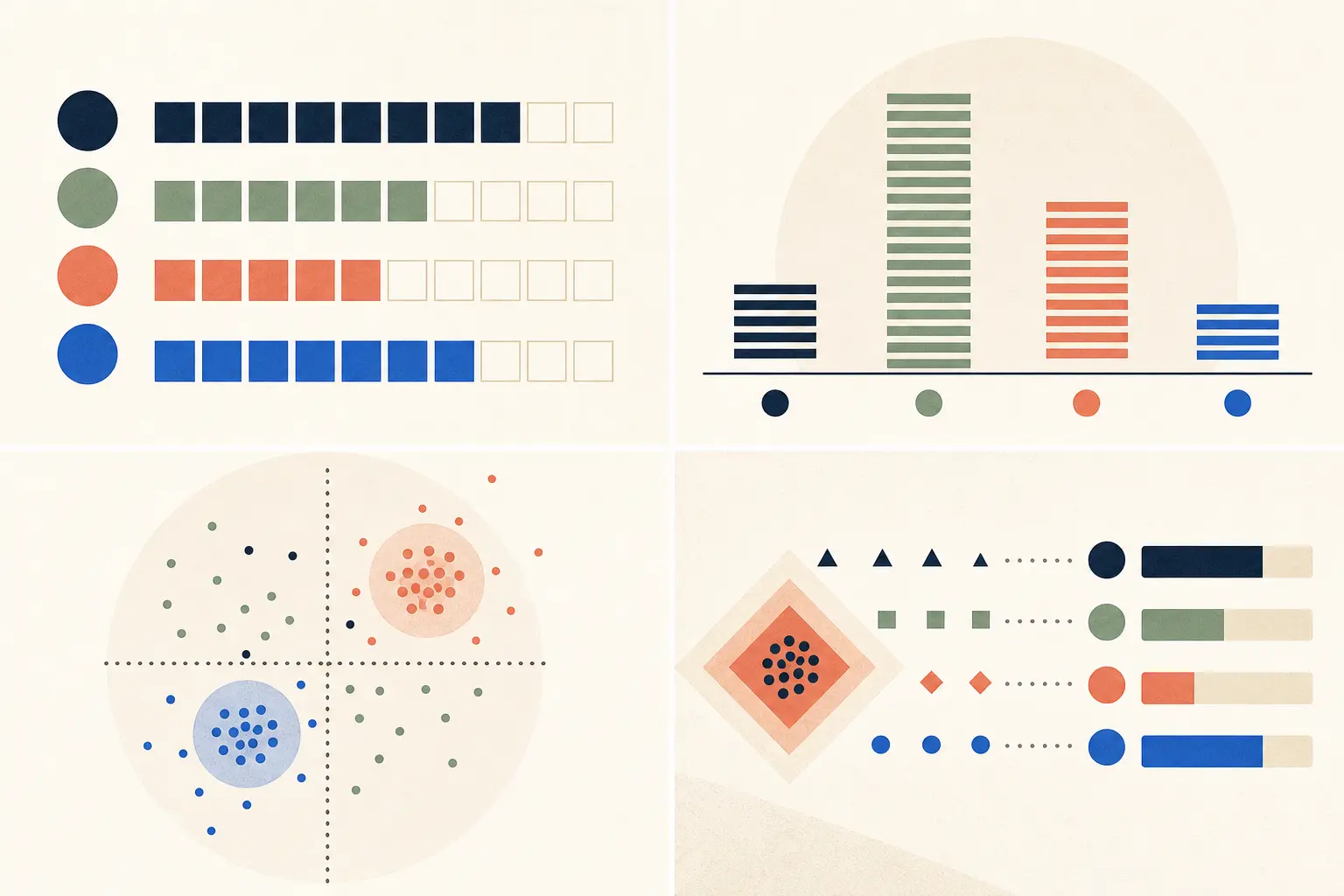 Illustration of separate agreement, prevalence, disagreement, and severe-error views