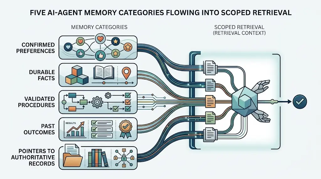 contrast a resumable task checkpoint with a cross-task memory record