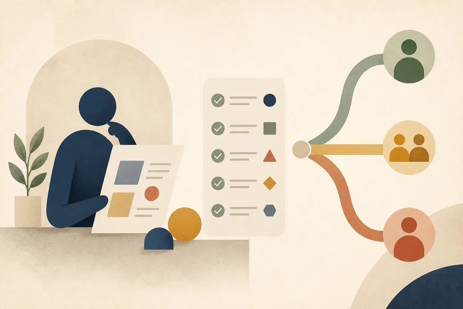 Illustration of an AI learner completing an independence audit before working alone