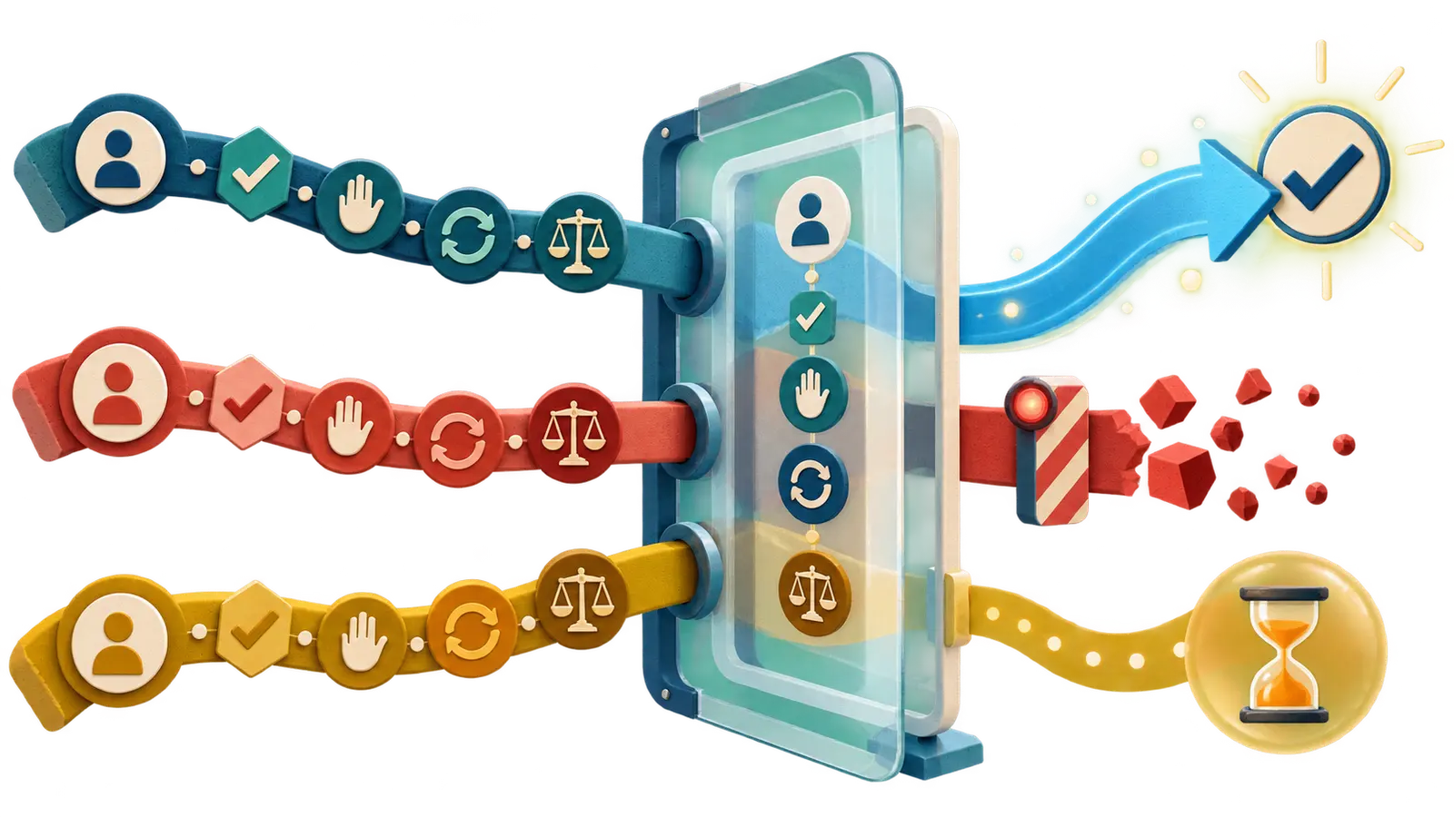 Illustration of a human-reviewed decision rule for selecting an AI workshop task