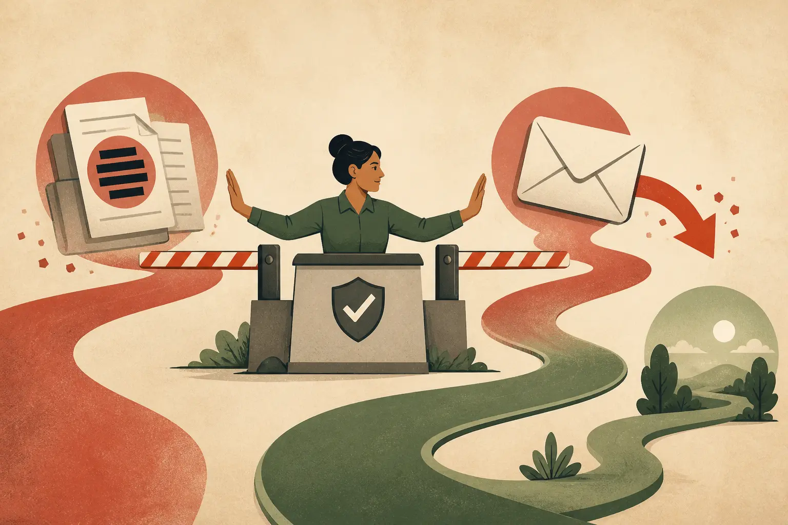 Illustration of human review vetoes for unsafe AI workflow cases