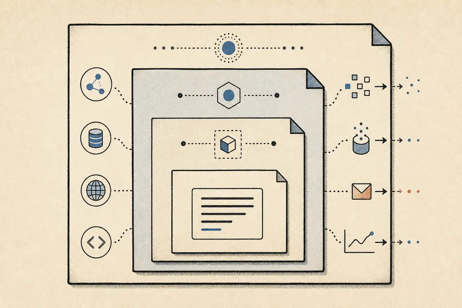 Illustration of four levels of sameness from user text to a complete AI agent run